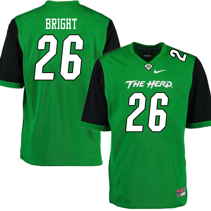 Men #26 Chancellor Bright Marshall Thundering Herd College Football Jerseys Sale-Gren - Click Image to Close